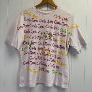 Circle Jerks Women Indie Graffiti Graphic Tee Size L Grunge Hardcore Punk Skater